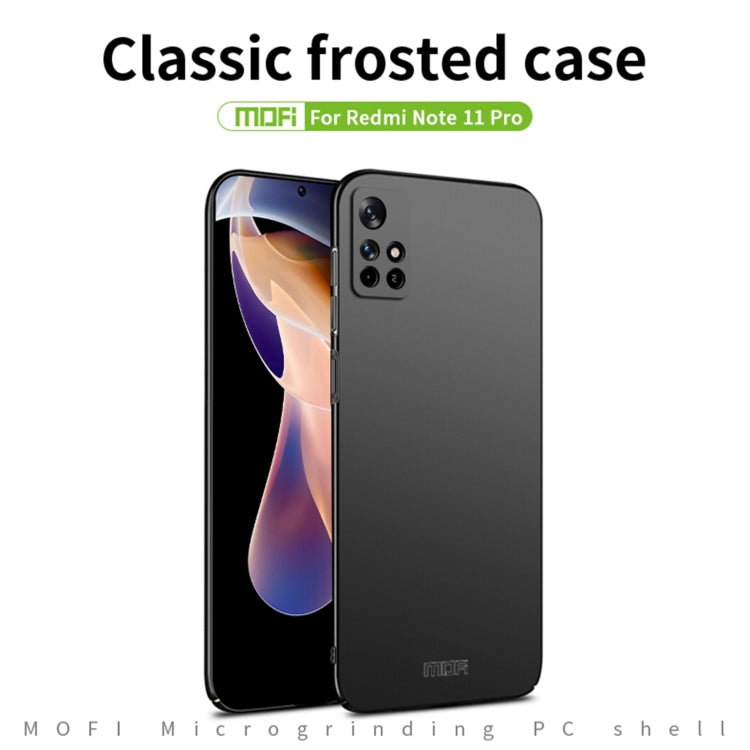 For Xiaomi Redmi Note 11 Pro 5G / Note 11 Pro+ 5G MOFI Frosted PC Ultra-thin Hard  Phone Case(Black) - Xiaomi Cases by MOFI | Online Shopping South Africa | PMC Jewellery