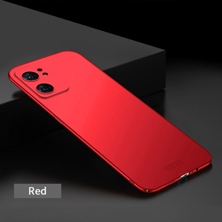 For OPPO Reno7 5G Global / Find X5 Lite MOFI Frosted PC Ultra-thin Hard Case(Red) - free shipping - PMC TechLife - Order now!