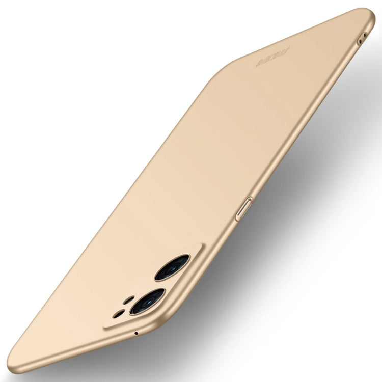 For OPPO Reno7 5G Global / Find X5 Lite MOFI Frosted PC Ultra-thin Hard Case(Gold) - OPPO Cases by MOFI | Online Shopping South Africa | PMC TechLife | Buy Now Pay Later Mobicred