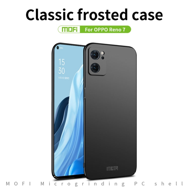 For OPPO Reno7 4G / F21 Pro 4G MOFI Frosted PC Ultra-thin Hard Case(Blue) - free shipping - PMC TechLife - Order now!