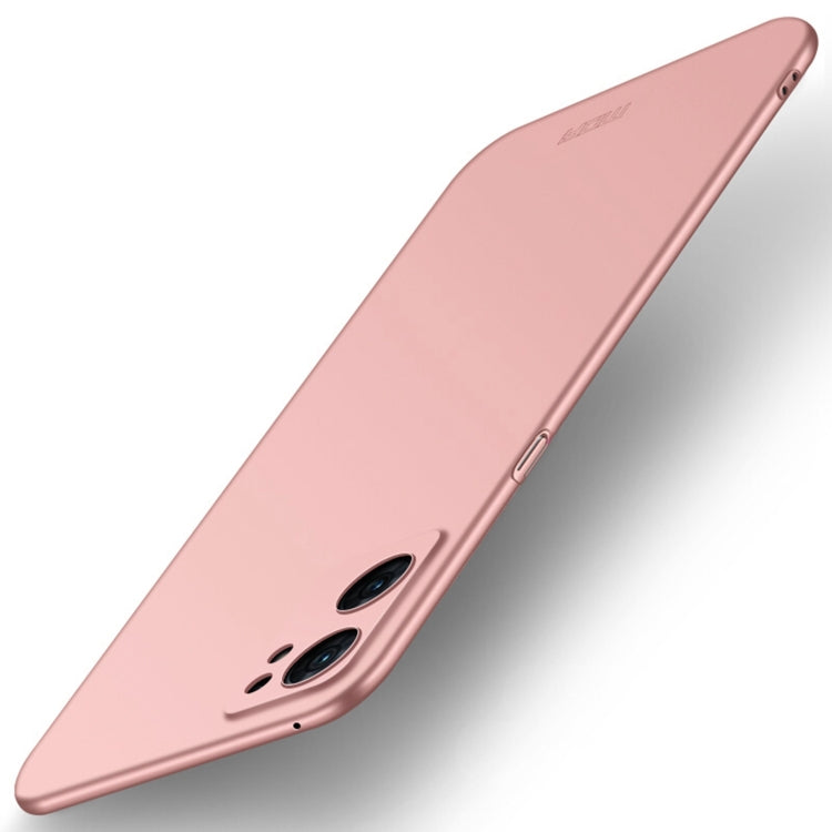 For OPPO Find X5 Lite / Reno7 Global MOFI Frosted PC Ultra-thin Hard Case(Rose gold) - free shipping - PMC TechLife - Order now!