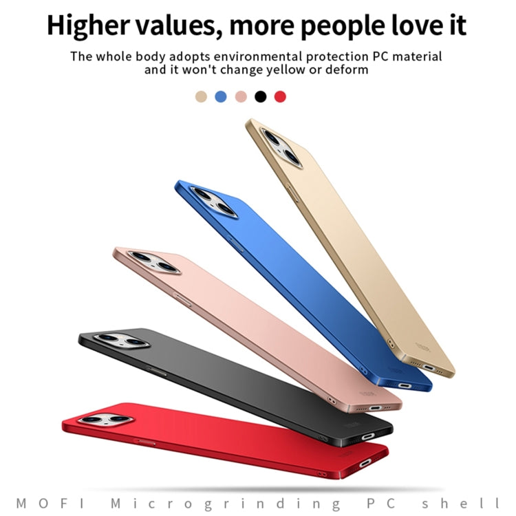 For iPhone 14 MOFI Frosted PC Ultra-thin Hard Case (Red) - iPhone 14 Cases by MOFI | Online Shopping South Africa | PMC TechLife