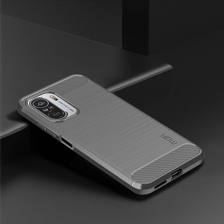 For Xiaomi Redmi Note 11T Pro 5G / 11T Pro Plus 5G MOFI Gentleness Series Brushed Texture Carbon Fiber Soft TPU Case(Gray) -  by MOFI | Online Shopping South Africa | PMC Jewellery