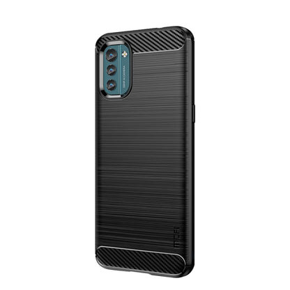 For Nokia G11 / G21 MOFI Gentleness Series Brushed Texture Carbon Fiber Soft TPU Case(Black) - Nokia Cases by MOFI | Online Shopping South Africa | PMC Jewellery