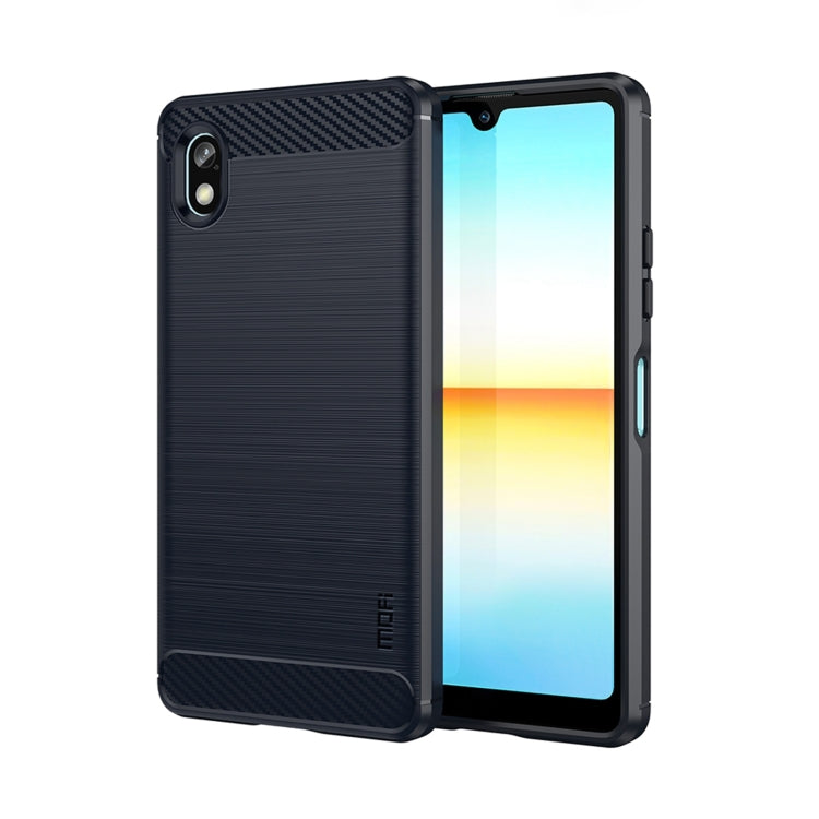 For Sony Xperia Ace 3 MOFI Gentleness Brushed Carbon Fiber Soft TPU Case(Blue) - Sony Cases by MOFI | Online Shopping South Africa | PMC TechLife | Buy Now Pay Later Mobicred