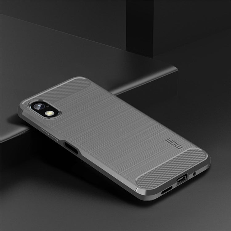 For Sony Xperia Ace 3 MOFI Gentleness Brushed Carbon Fiber Soft TPU Case(Gray) - Sony Cases by MOFI | Online Shopping South Africa | PMC Jewellery