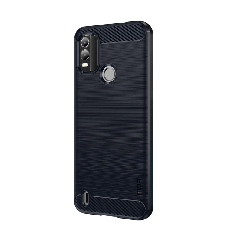 For Nokia C21 Plus MOFI Gentleness Brushed Carbon Fiber Soft TPU Case(Blue) - Nokia Cases by MOFI | Online Shopping South Africa | PMC Jewellery