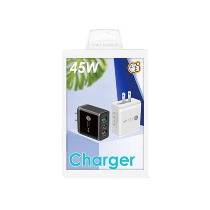 45W PD3.0 + 2 x QC3.0 USB Multi Port Quick Charger, US Plug(Black) - USB Charger by PMC Jewellery | Online Shopping South Africa | PMC Jewellery | Buy Now Pay Later Mobicred