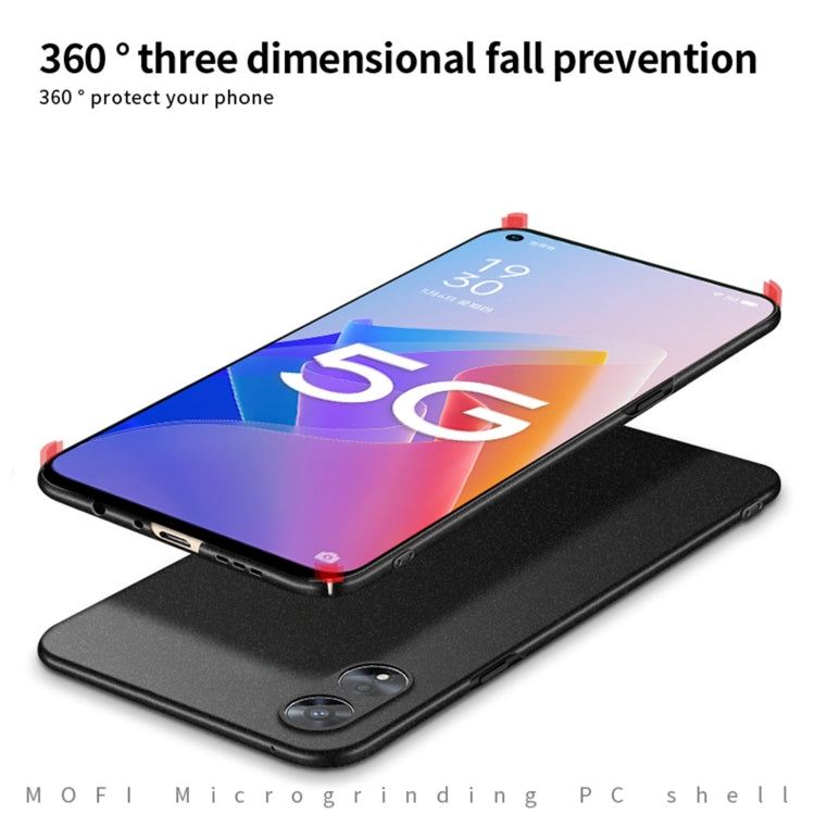 For OPPO A97 5G MOFI Frosted PC Ultra-thin Hard Phone Case(Gray) - OPPO Cases by MOFI | Online Shopping South Africa | PMC TechLife