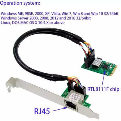 ST7245 M2 to RJ45 Network Card  for  RTL8111F Chipset - USB Network Adapter by PMC Jewellery | Online Shopping South Africa | PMC Jewellery | Buy Now Pay Later Mobicred