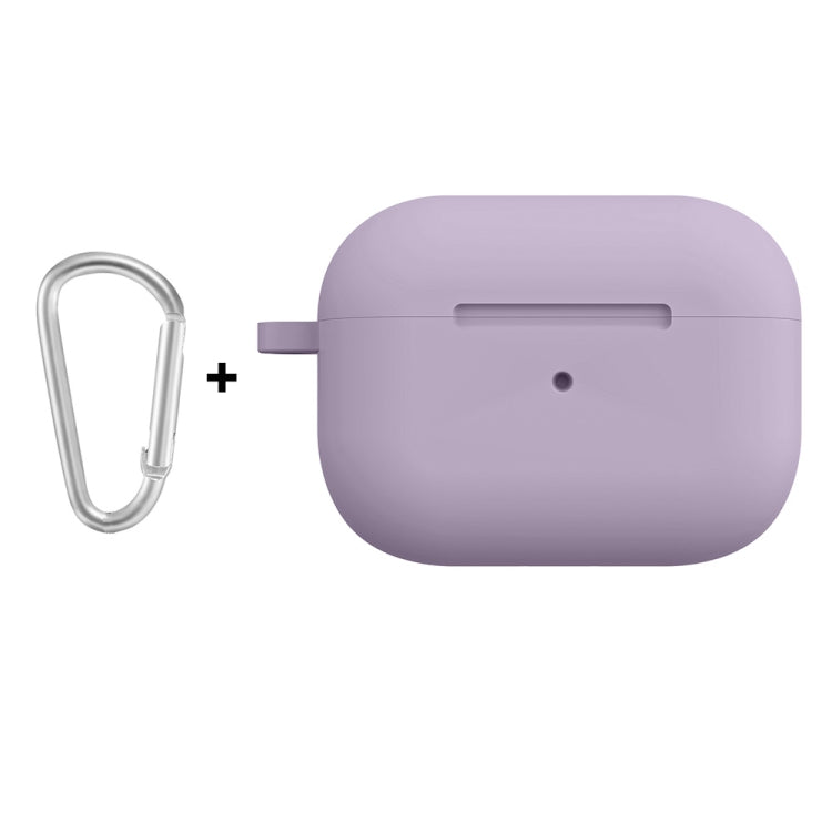 For Apple AirPods Pro 2 2022 ENKAY Thickened Silicone Protective Case with Keychain(Lavender Purple) - For AirPods Pro 2 by ENKAY | Online Shopping South Africa | PMC Jewellery | Buy Now Pay Later Mobicred