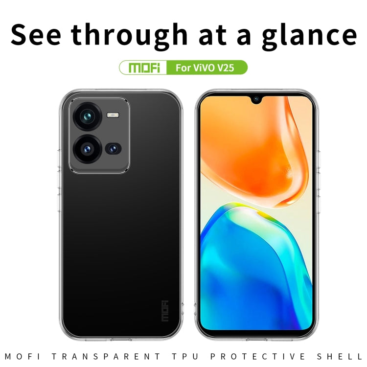 For vivo V25 MOFI Ming Series Ultra-thin TPU Phone Case(Transparent) - vivo Cases by MOFI | Online Shopping South Africa | PMC Jewellery