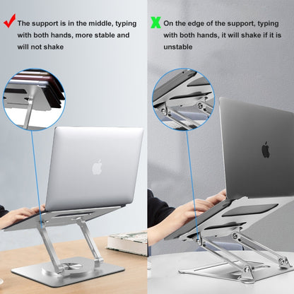 D088 Portable Aluminum 360 Degree Rotating Height Flexible Adjustable Notebook Laptop Stand - Laptop Stand by PMC Jewellery | Online Shopping South Africa | PMC Jewellery | Buy Now Pay Later Mobicred