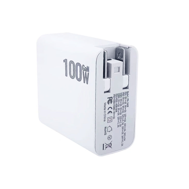 GaN 100W Dual USB + Dual USB-C/Type-C Multi Port Charger for Apple MacBook Series US / EU Plug - Cable & Adapter by PMC Jewellery | Online Shopping South Africa | PMC Jewellery | Buy Now Pay Later Mobicred