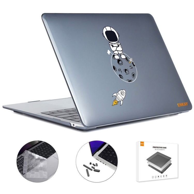 For MacBook Pro 16.2 A2485/A2880 2023 ENKAY Hat-Prince 3 in 1 Spaceman Pattern Laotop Protective Crystal Case with TPU Keyboard Film / Anti-dust Plugs, Version:EU(Spaceman No.4) - MacBook Pro Cases by ENKAY | Online Shopping South Africa | PMC Jewellery | Buy Now Pay Later Mobicred