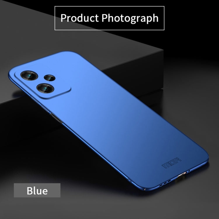 For Xiaomi Redmi Note 12 China MOFI Micro Frosted PC Ultra-thin Hard Case(Blue) - Note 12 Cases by MOFI | Online Shopping South Africa | PMC TechLife
