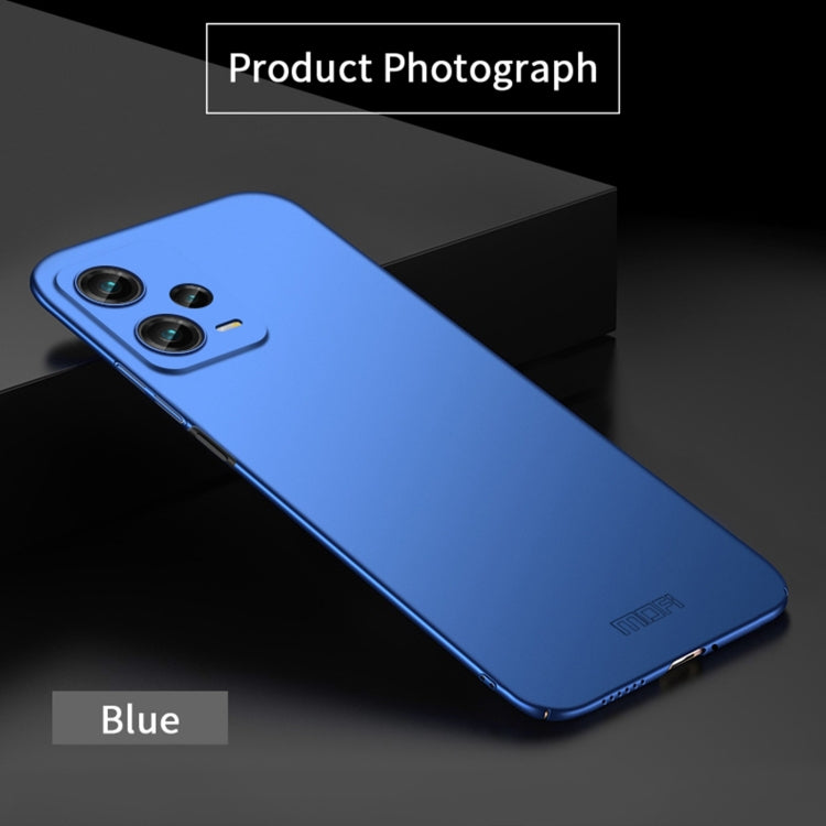 For Xiaomi Redmi Note 12 Pro 5G China MOFI Micro Frosted PC Ultra-thin Hard Case(Blue) - Xiaomi Cases by MOFI | Online Shopping South Africa | PMC Jewellery | Buy Now Pay Later Mobicred