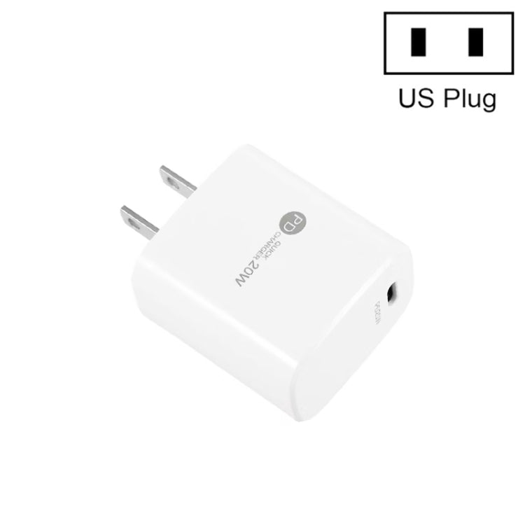 PD11 Mini Single Port PD3.0 USB-C / Type-C 20W Fast Charger for iPhone / iPad Series, US Plug(White) - USB Charger by PMC Jewellery | Online Shopping South Africa | PMC Jewellery | Buy Now Pay Later Mobicred