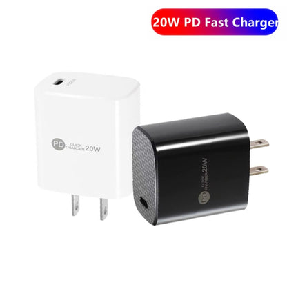 PD11 Mini Single Port PD3.0 USB-C / Type-C 20W Fast Charger for iPhone / iPad Series, US Plug(Black) - USB Charger by PMC Jewellery | Online Shopping South Africa | PMC Jewellery | Buy Now Pay Later Mobicred