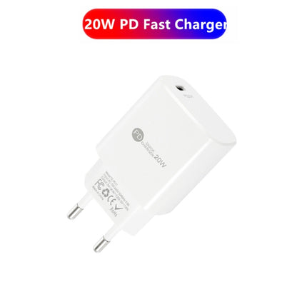 PD11 Mini Single Port PD3.0 USB-C / Type-C 20W Fast Charger for iPhone / iPad Series, EU Plug(White) - USB Charger by PMC Jewellery | Online Shopping South Africa | PMC Jewellery | Buy Now Pay Later Mobicred