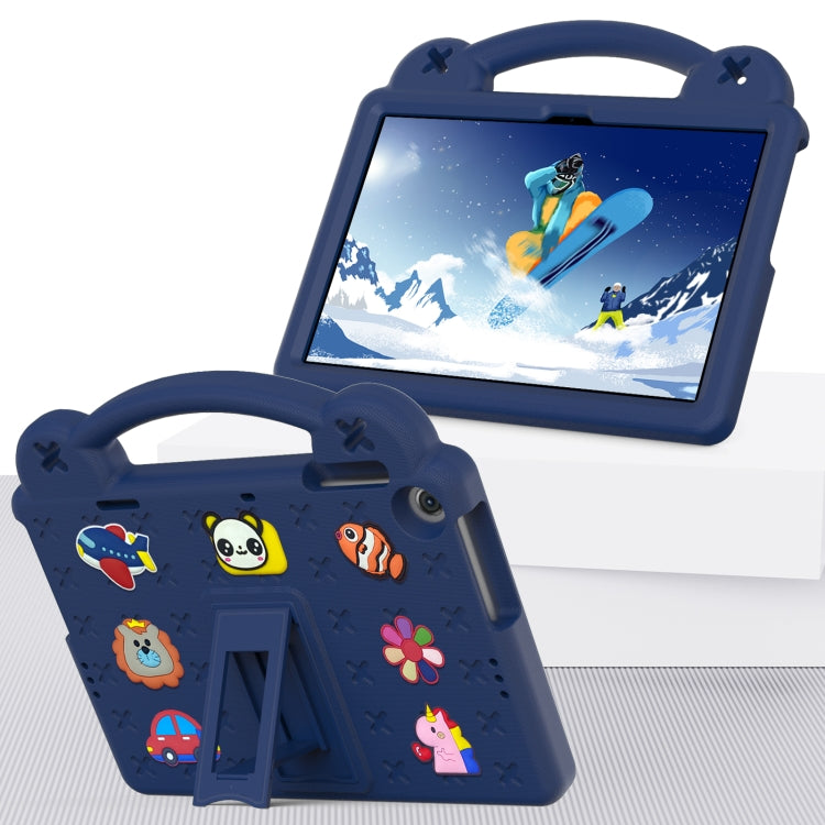 For Lenovo Tab M10 3rd Gen TB328FU / TB328XU 2022 10.1 Handle Kickstand Children EVA Shockproof Tablet Case(Navy Blue) - Lenovo by PMC TechLife | Online Shopping South Africa | PMC TechLife | Buy Now Pay Later Mobicred