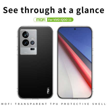 For vivo iQOO11 MOFI Ming Series Ultra-thin TPU Phone Case(Transparent) - vivo Cases by MOFI | Online Shopping South Africa | PMC Jewellery