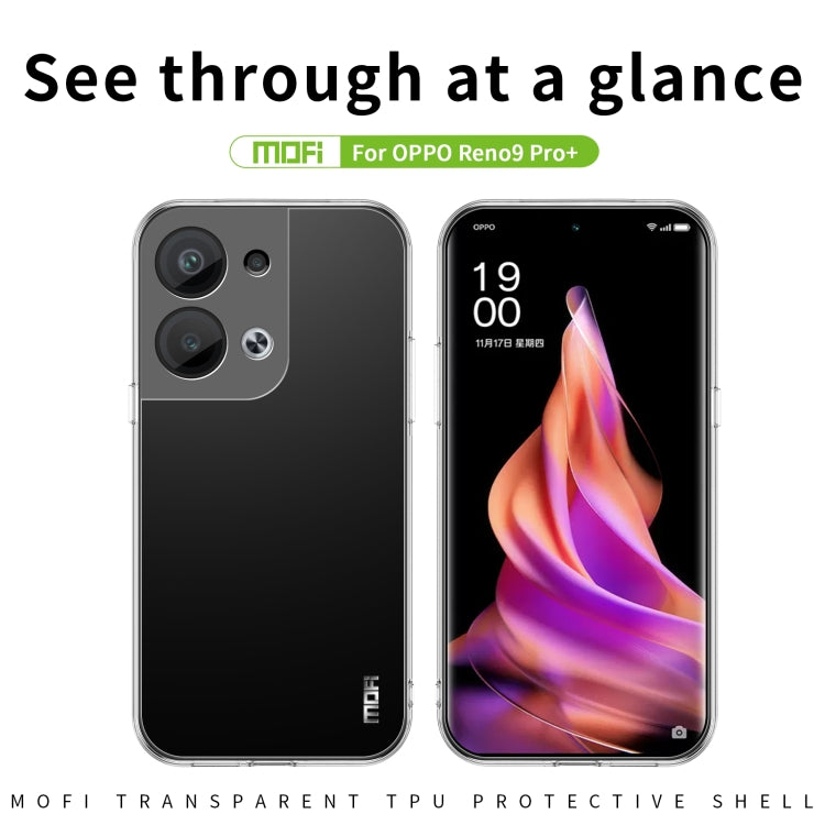 For OPPO Reno9 Pro+ 5G MOFI Ming Series Ultra-thin TPU Phone Case(Transparent) - OPPO Cases by MOFI | Online Shopping South Africa | PMC Jewellery