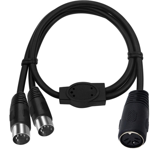 JUNSUNMAY MIDI 2 in 1 Din 5 Pin Male to Dual 2 Pin Female Cable Adapter, Cable Length: 50cm - Microphone Audio Cable & Connector by JUNSUNMAY | Online Shopping South Africa | PMC Jewellery