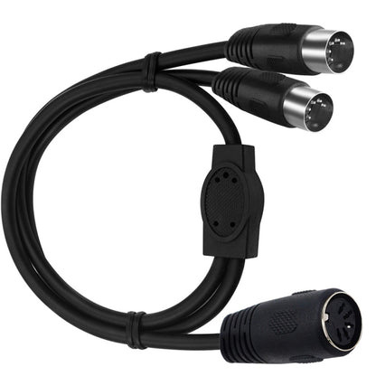 JUNSUNMAY MIDI 2 in 1 Din 5 Pin Male to Dual 2 Pin Female Cable Adapter, Cable Length: 50cm - Microphone Audio Cable & Connector by JUNSUNMAY | Online Shopping South Africa | PMC Jewellery