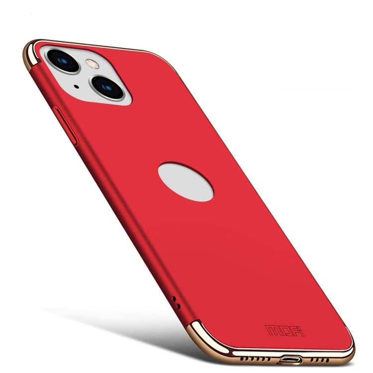 For iPhone 14 Plus MOFI Yatun Series 3 in 1 Stitching PC Phone Case(Red) - iPhone 14 Plus Cases by MOFI | Online Shopping South Africa | PMC Jewellery