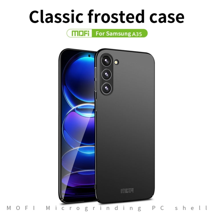 For Samsung Galaxy A35 5G MOFI Frosted PC Ultra-thin Hard Phone Case(Black) - Galaxy Phone Cases by MOFI | Online Shopping South Africa | PMC TechLife | Buy Now Pay Later Mobicred