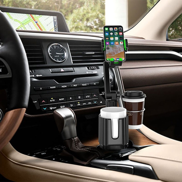 A02 Multifunctional Dual Cup Holder Expander 3 in 1 Adjustable Car Holder Phone Holder - Car Drink Holders by PMC Jewellery | Online Shopping South Africa | PMC Jewellery | Buy Now Pay Later Mobicred