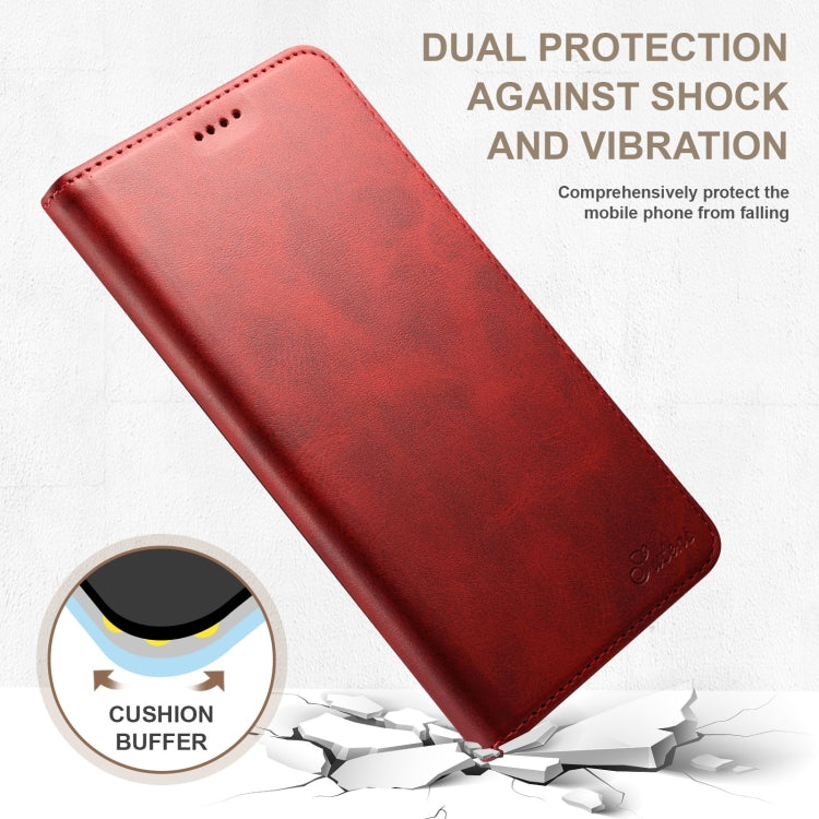 For Samsung Galaxy S24+ 5G Suteni Calf Texture Horizontal Flip Leather Phone Case(Red) - Galaxy S24+ 5G Cases by Suteni | Online Shopping South Africa | PMC Jewellery | Buy Now Pay Later Mobicred