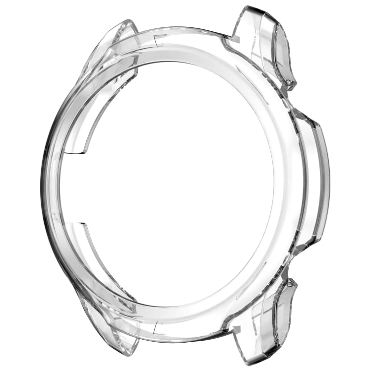 For Ticwatch Pro 3 Lite Electroplated TPU Half Wrapped Watch Protective Case(Transparent) - Watch Case by PMC Jewellery | Online Shopping South Africa | PMC Jewellery | Buy Now Pay Later Mobicred