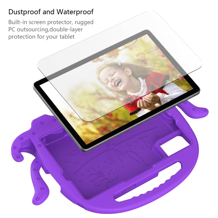 For Lenovo Tab M11 /Xiaoxin Pad 11 2024 Octopus Style EVA Hybrid PC Shockproof Tablet Case with Strap(Purple) - Lenovo by PMC Jewellery | Online Shopping South Africa | PMC Jewellery | Buy Now Pay Later Mobicred