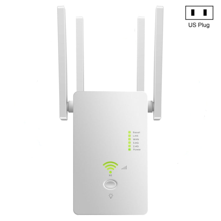 U6 5Ghz Wireless WiFi Repeater 1200Mbps Router Wifi Booster 2.4G Long Range Extender(EU Plug) - Broadband Amplifiers by PMC Jewellery | Online Shopping South Africa | PMC Jewellery | Buy Now Pay Later Mobicred