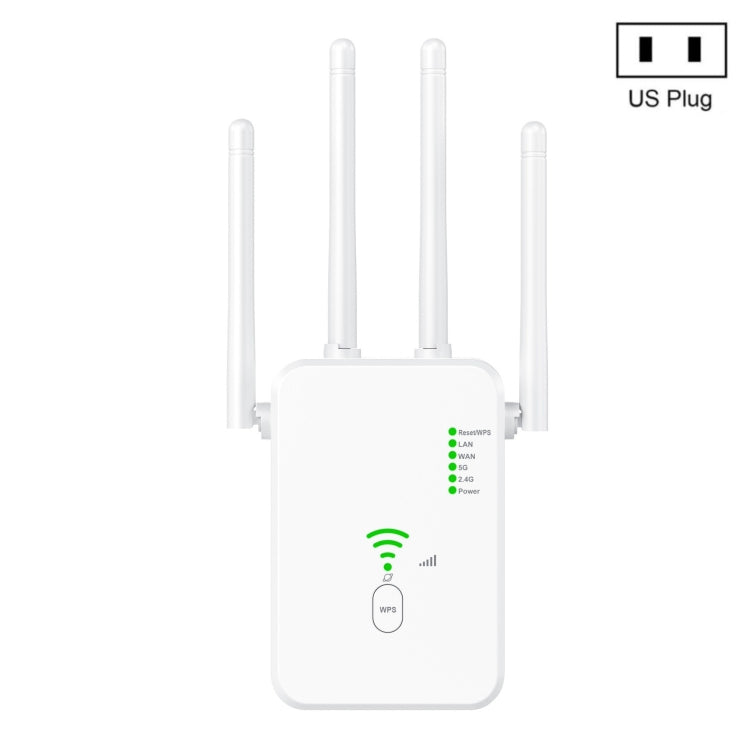 U10 1200Mbps Signal Booster WiFi Extender WiFi Antenna Dual Band 5G Wireless Signal Repeater(US Plug) - Broadband Amplifiers by PMC Jewellery | Online Shopping South Africa | PMC Jewellery | Buy Now Pay Later Mobicred