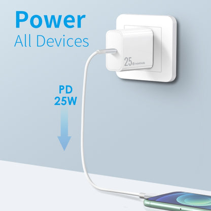 NORTHJO NOPD2501 PD 25W USB-C / Type-C Single Port Fast Charger, Plug Type:US Plug(White) - USB Charger by NORTHJO | Online Shopping South Africa | PMC Jewellery | Buy Now Pay Later Mobicred