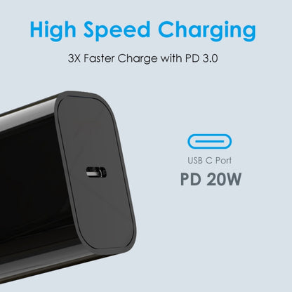 NORTHJO NOPD2001 PD 20W USB-C / Type-C Single Port Fast Charger, Plug Type:AU Plug(Black) - USB Charger by NORTHJO | Online Shopping South Africa | PMC Jewellery | Buy Now Pay Later Mobicred