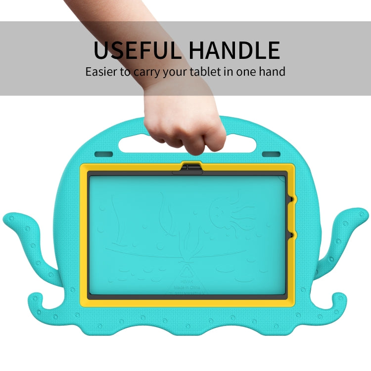 For Amazon Kindle Fire HD10 2021 Octopus Style EVA + PC Tablet Case with Strap(Glacial Green) - Amazon by PMC TechLife | Online Shopping South Africa | PMC TechLife | Buy Now Pay Later Mobicred