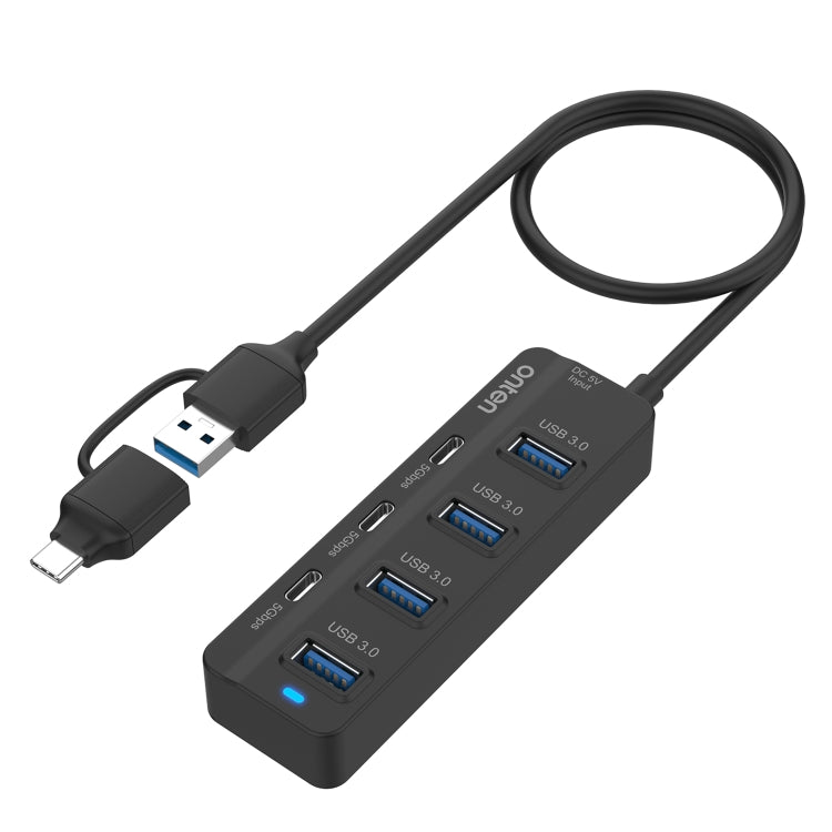 Onten UCA5306 7 in 2 USB3.0 + Type-C 7-Ports HUB Docking Station Support OTG Function - USB 3.0 HUB by Onten | Online Shopping South Africa | PMC Jewellery | Buy Now Pay Later Mobicred