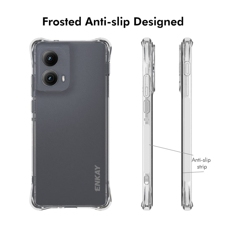 For Motorola Edge 2024 ENKAY Hat-Prince Transparent TPU Shockproof Phone Case - Motorola Cases by ENKAY | Online Shopping South Africa | PMC Jewellery | Buy Now Pay Later Mobicred