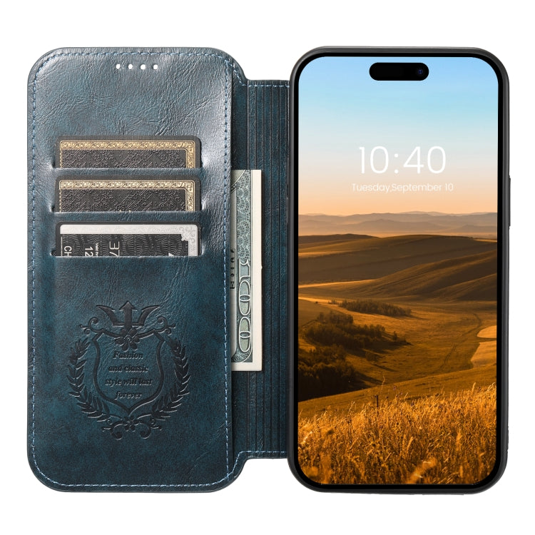 For iPhone 13 Pro Suteni J05 Leather Magnetic Magsafe Phone Case(Blue) - iPhone 13 Pro Cases by Suteni | Online Shopping South Africa | PMC Jewellery | Buy Now Pay Later Mobicred