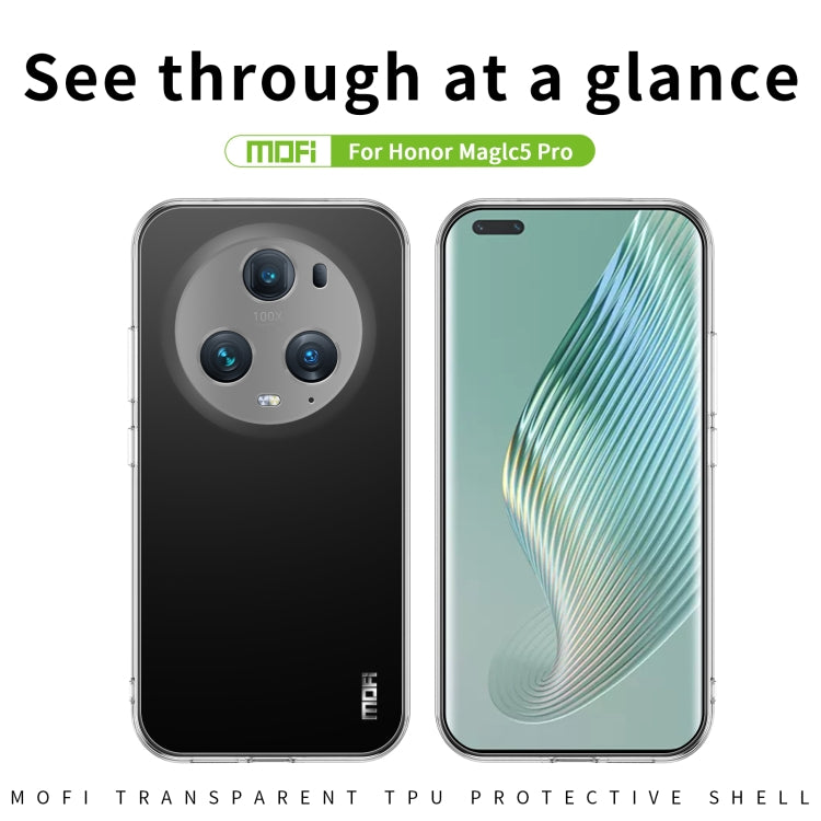 For Honor Magic5 Pro MOFI Ming Series Ultra-thin TPU Phone Case(Transparent) - Honor Cases by MOFI | Online Shopping South Africa | PMC TechLife | Buy Now Pay Later Mobicred