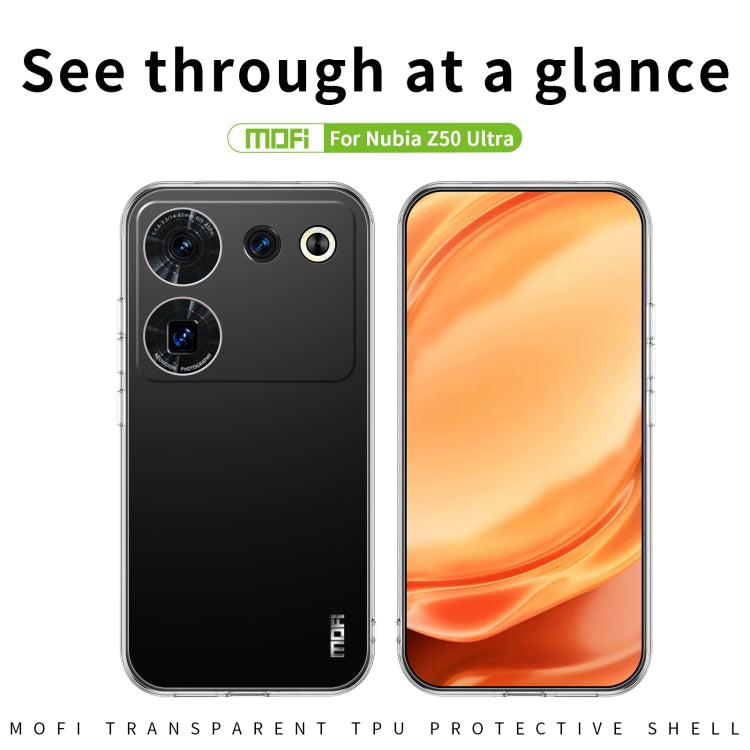 For ZTE Nubia Z50 Ultra MOFI Ming Series Ultra-thin TPU Phone Case(Transparent) - ZTE Cases by MOFI | Online Shopping South Africa | PMC Jewellery