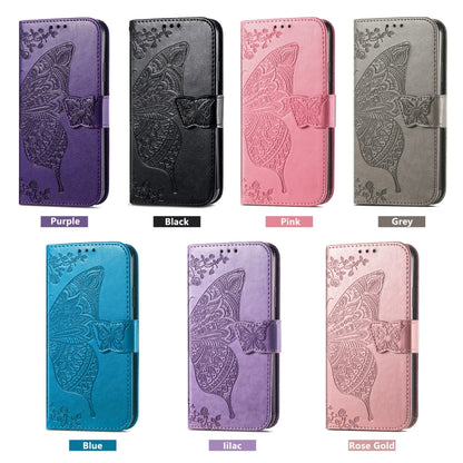 For OPPO Reno8 T 4G Butterfly Love Flower Embossed Leather Phone Case(Rose Gold) - OPPO Cases by PMC Jewellery | Online Shopping South Africa | PMC Jewellery | Buy Now Pay Later Mobicred