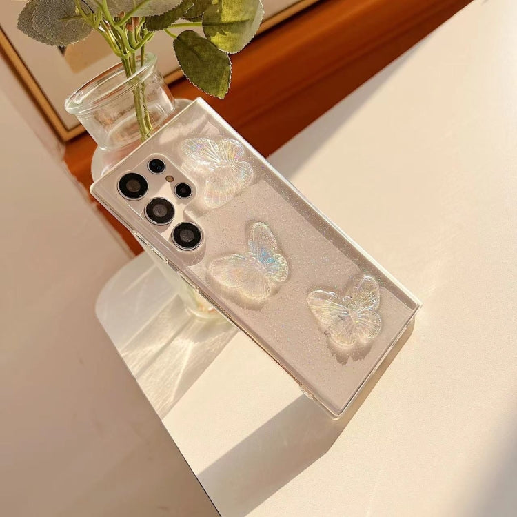 For Samsung Galaxy S22+ 5G Clear Crystal Butterflies TPU Phone Case(Transparent) - Galaxy S22+ 5G Cases by PMC TechLife | Online Shopping South Africa | PMC TechLife | Buy Now Pay Later Mobicred