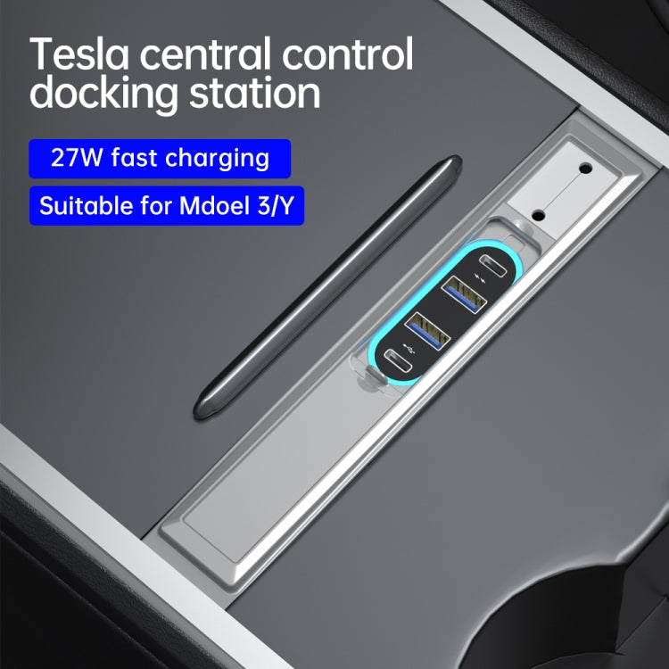 Z62A For Tesla Model 3 / Y Center Console 27W Fast Charging USB HUB Docking Station - DIY Modified Charger by PMC Jewellery | Online Shopping South Africa | PMC Jewellery | Buy Now Pay Later Mobicred