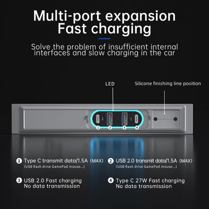 Z62A For Tesla Model 3 / Y Center Console 27W Fast Charging USB HUB Docking Station - DIY Modified Charger by PMC Jewellery | Online Shopping South Africa | PMC Jewellery | Buy Now Pay Later Mobicred