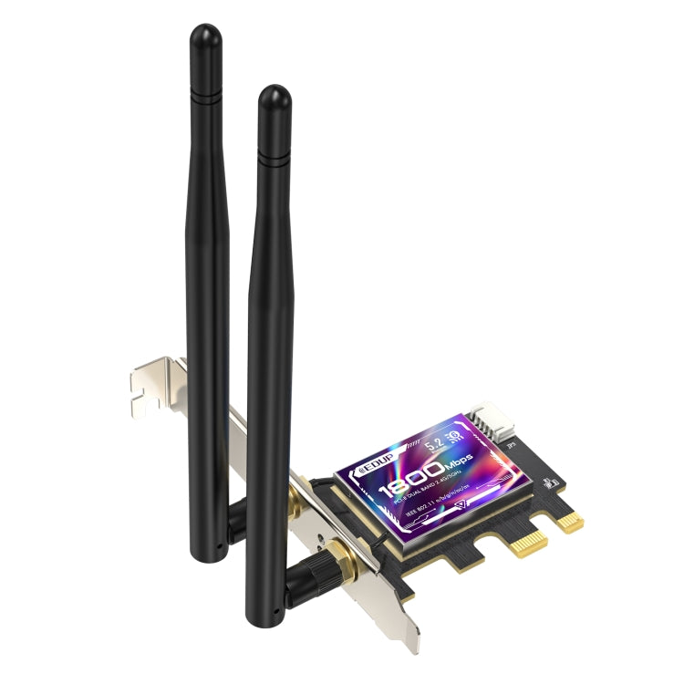 EDUP EP-9658 PCI-E WiFi 6 Card AX1800M Bluetooth 5.2 Adapter for Desktop PC, 2.4GHz/5.8GHz Dual Band Wireless PCI-E Internal Network Card - USB Network Adapter by EDUP | Online Shopping South Africa | PMC Jewellery | Buy Now Pay Later Mobicred